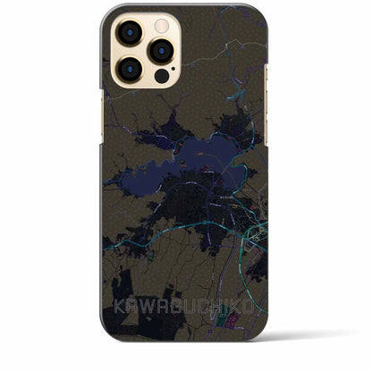 【河口湖（山梨県）】地図柄iPhoneケース（バックカバータイプ）