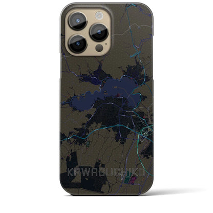 【河口湖（山梨県）】地図柄iPhoneケース（バックカバータイプ）