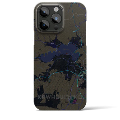 【河口湖（山梨県）】地図柄iPhoneケース（バックカバータイプ）