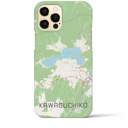 【河口湖（山梨県）】地図柄iPhoneケース（バックカバータイプ）