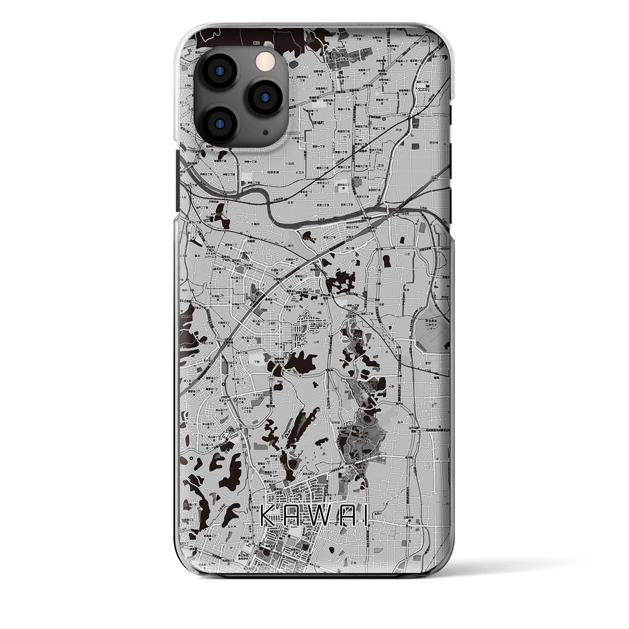 【河合（奈良県）】地図柄iPhoneケース（クリアタイプ）