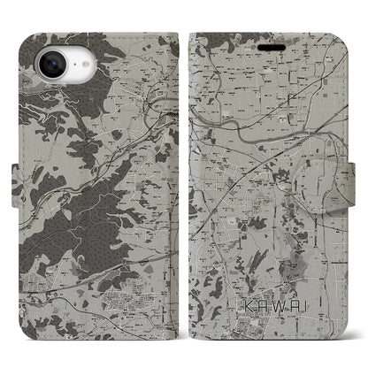 【河合（奈良県）】地図柄iPhoneケース（手帳タイプ）