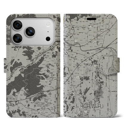 【河合（奈良県）】地図柄iPhoneケース（手帳タイプ）