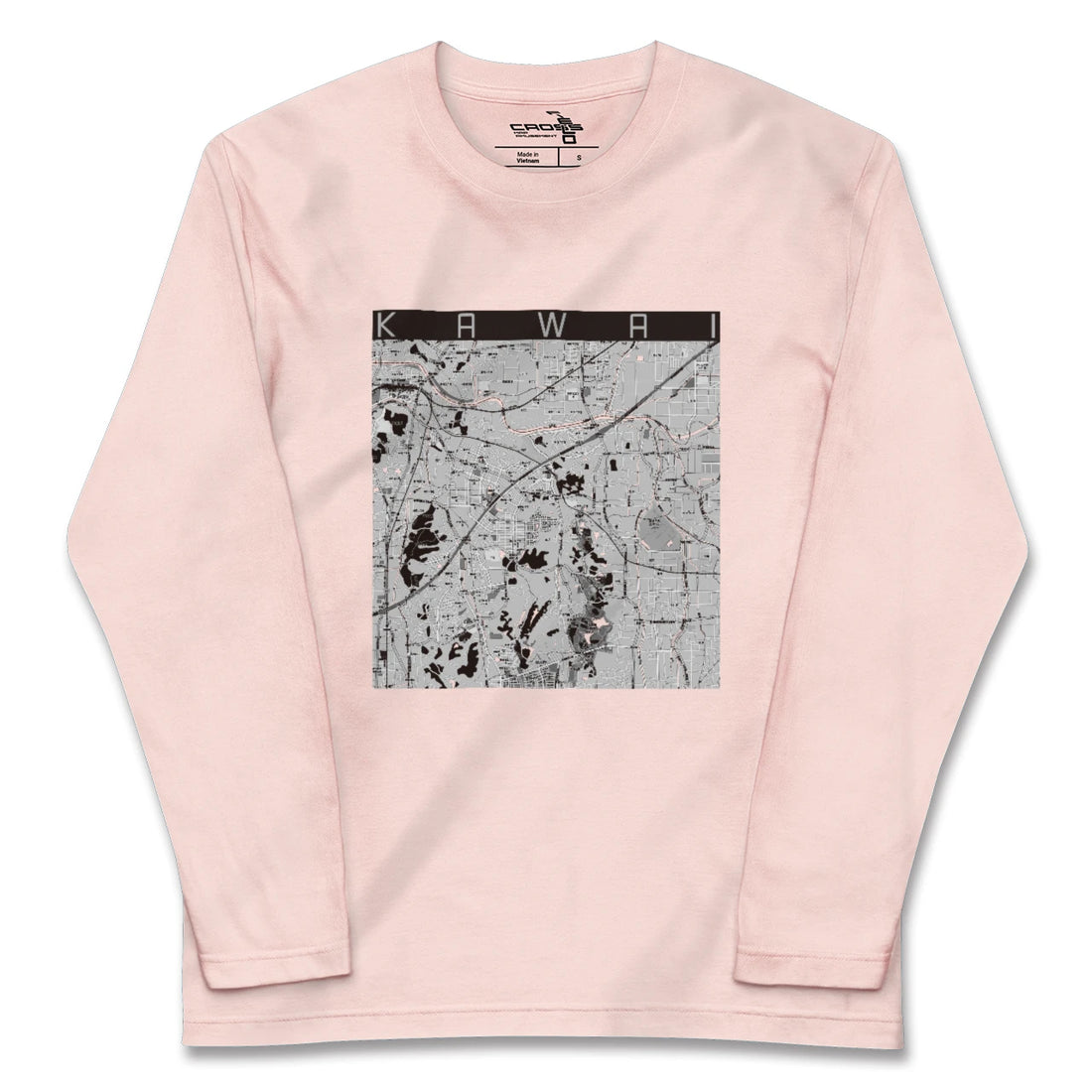 【河合(奈良県)】地図柄ロングスリーブTシャツ