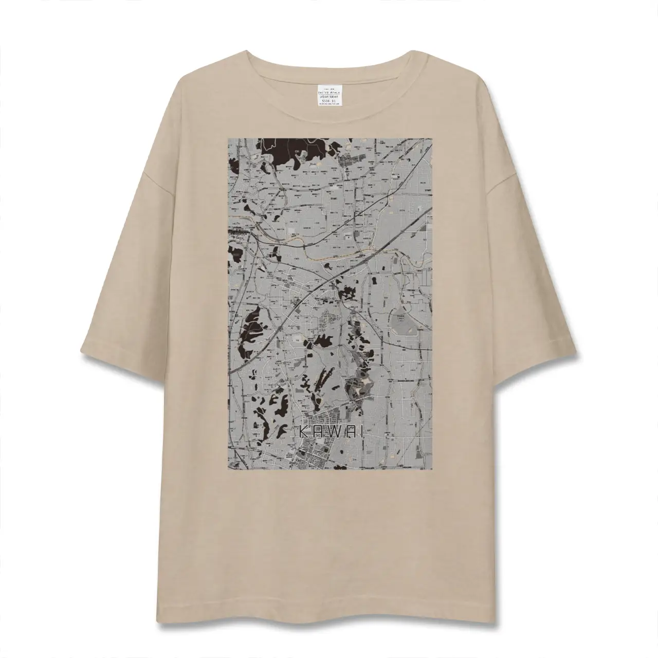 【河合（奈良県）】地図柄ビッグシルエットTシャツ