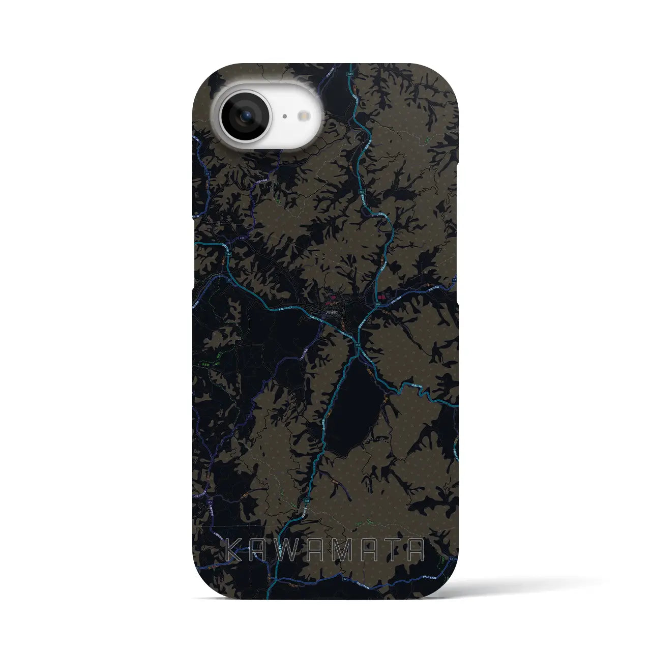 【川俣（福島県）】地図柄iPhoneケース（バックカバータイプ）
