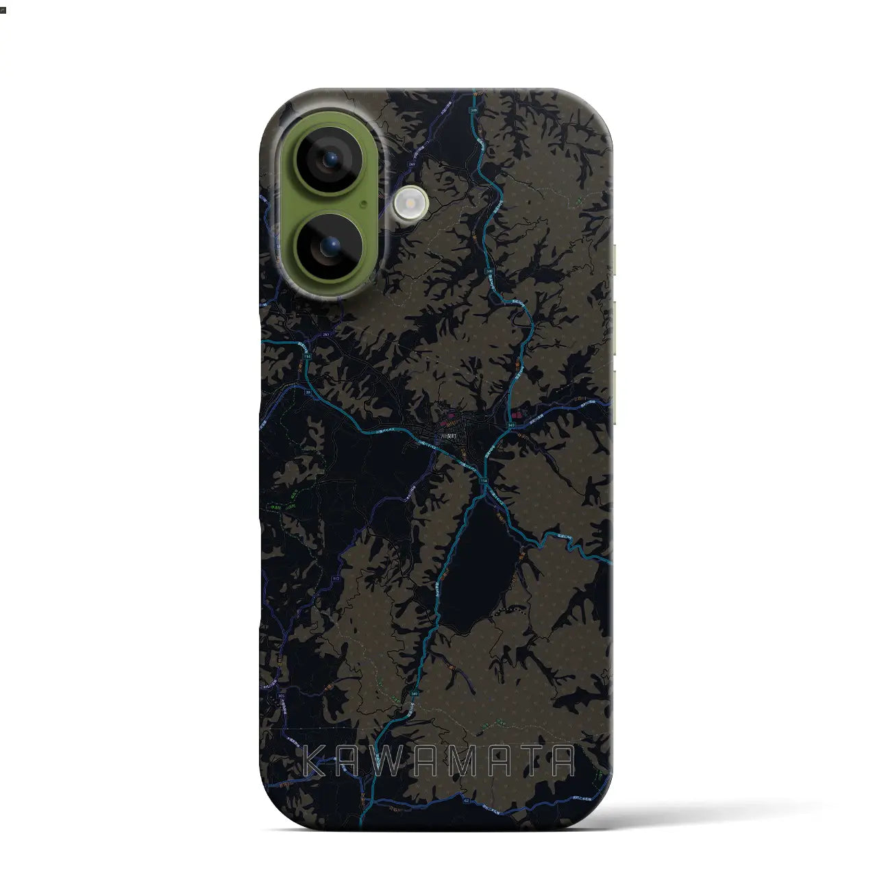 【川俣（福島県）】地図柄iPhoneケース（バックカバータイプ）