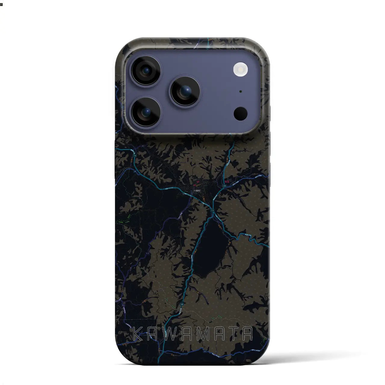 【川俣（福島県）】地図柄iPhoneケース（バックカバータイプ）