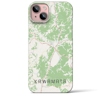 【川俣（福島県）】地図柄iPhoneケース（バックカバータイプ）