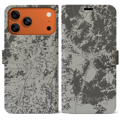 【川俣（福島県）】地図柄iPhoneケース（手帳タイプ）