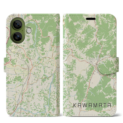 【川俣（福島県）】地図柄iPhoneケース（手帳タイプ）