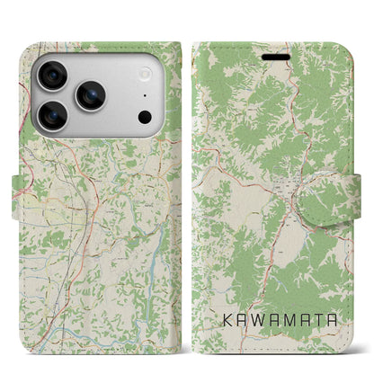 【川俣（福島県）】地図柄iPhoneケース（手帳タイプ）