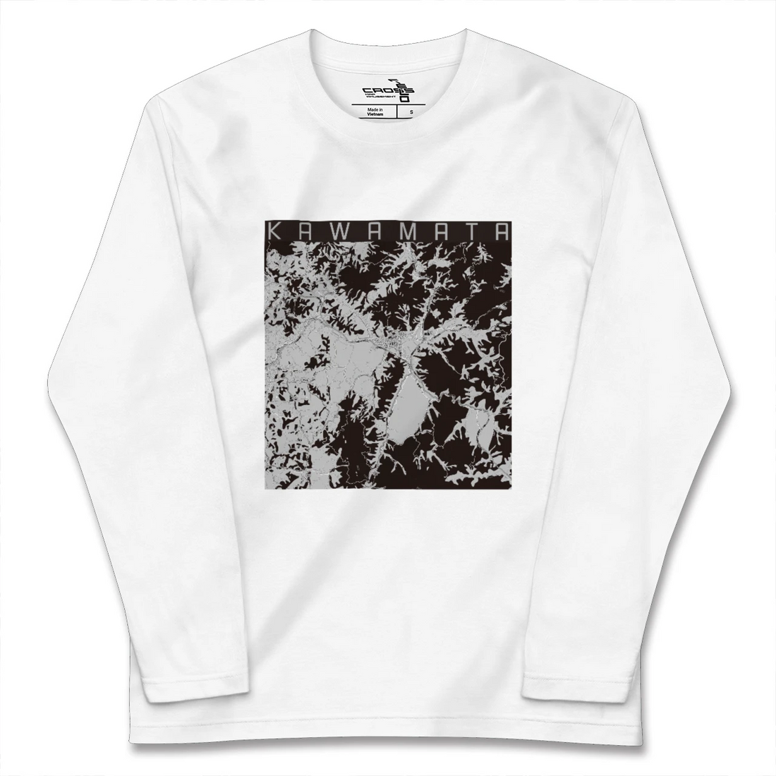 【川俣（福島県）】地図柄ロングスリーブTシャツ