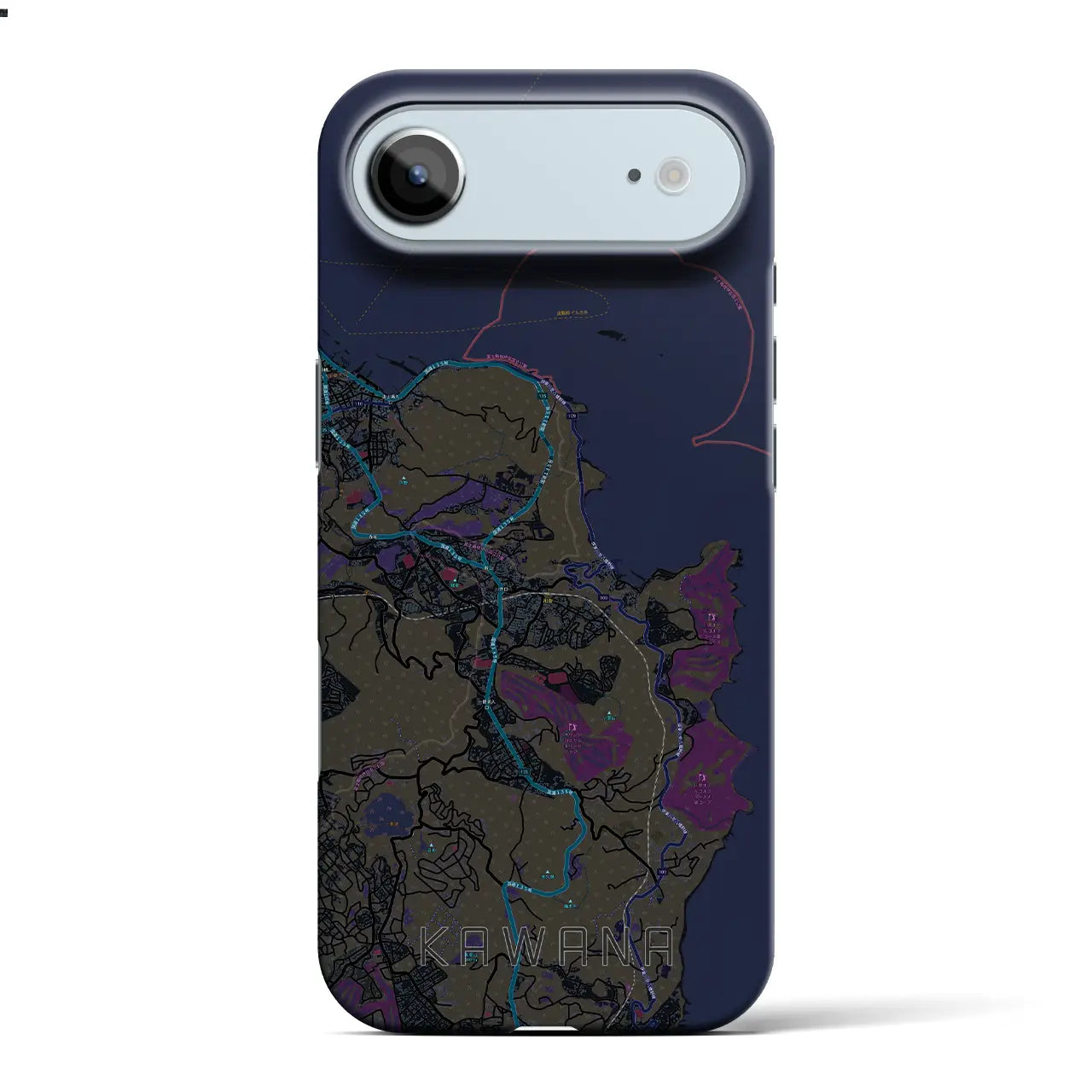 【川奈（静岡県）】地図柄iPhoneケース（バックカバータイプ）