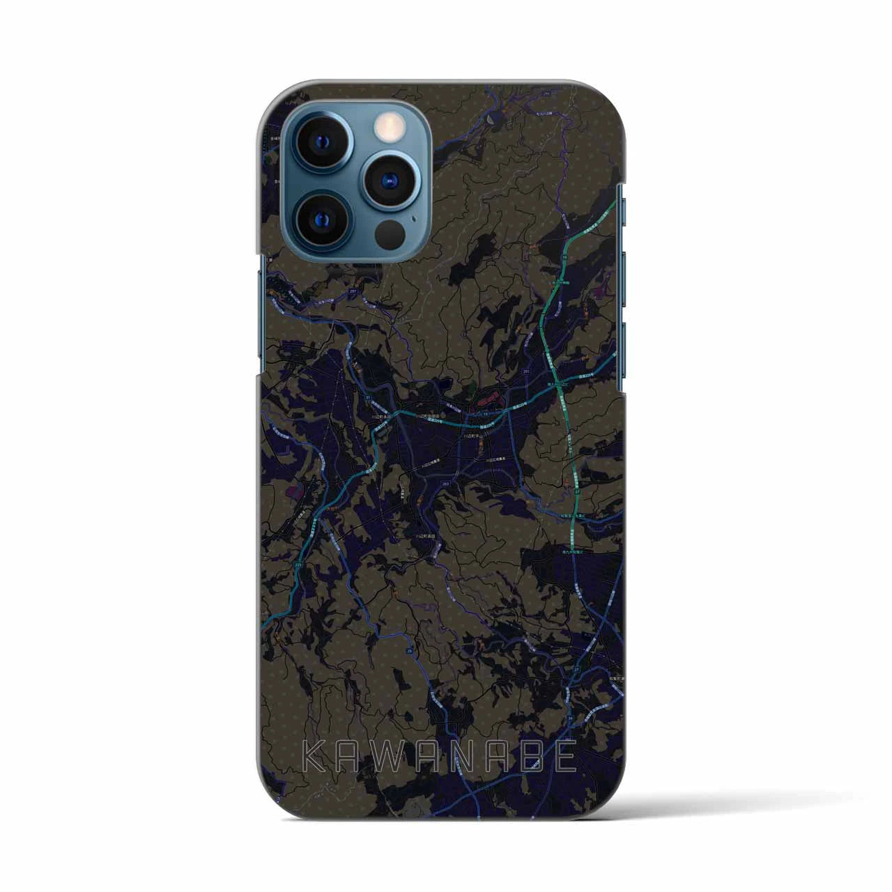 【川辺（鹿児島県）】地図柄iPhoneケース（バックカバータイプ）