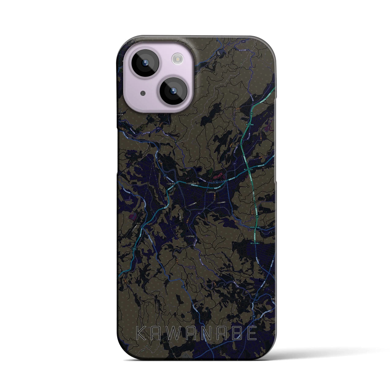 【川辺（鹿児島県）】地図柄iPhoneケース（バックカバータイプ）