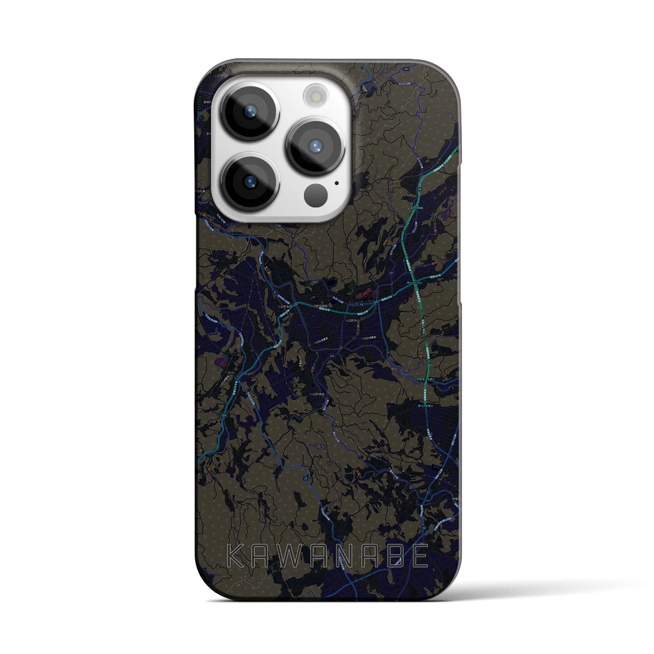 【川辺（鹿児島県）】地図柄iPhoneケース（バックカバータイプ）