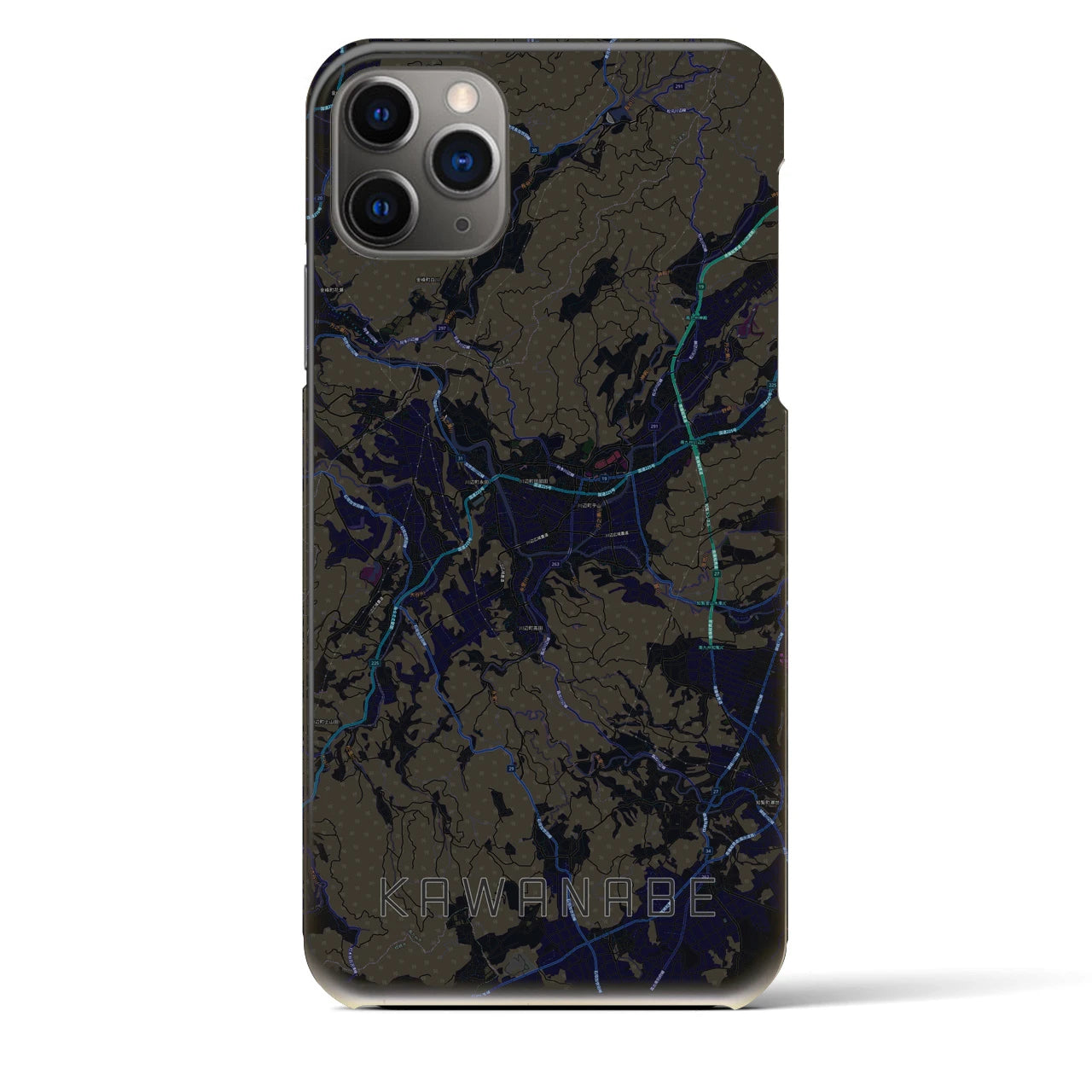【川辺（鹿児島県）】地図柄iPhoneケース（バックカバータイプ）