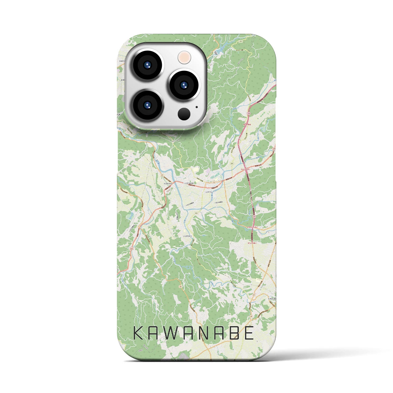 【川辺（鹿児島県）】地図柄iPhoneケース（バックカバータイプ）