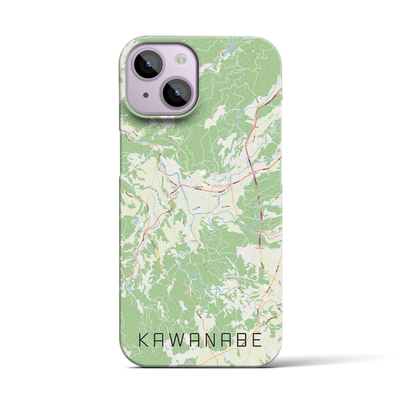 【川辺（鹿児島県）】地図柄iPhoneケース（バックカバータイプ）