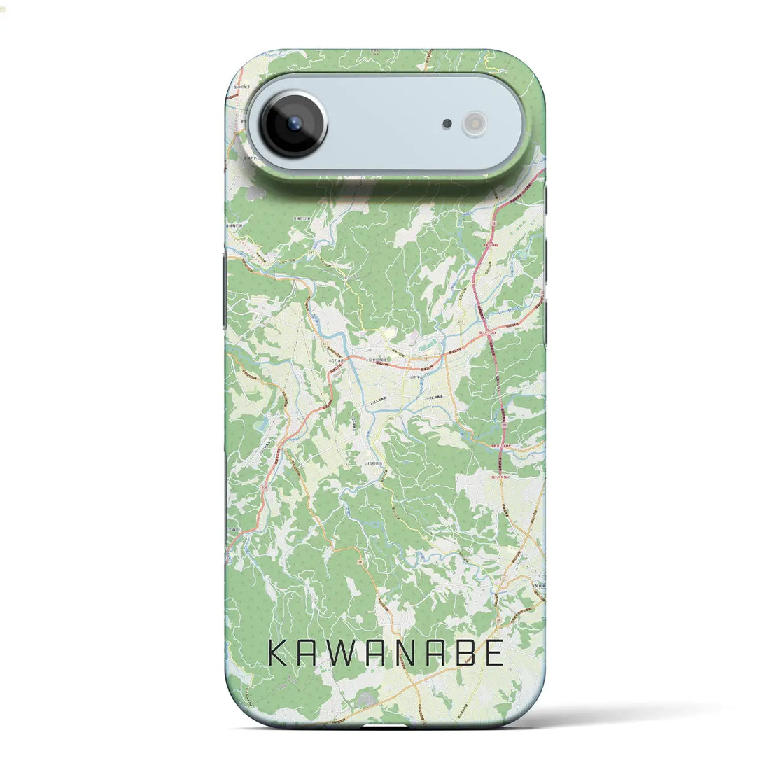 【川辺（鹿児島県）】地図柄iPhoneケース（バックカバータイプ）ブラック・iPhone 17 Pro Max 用