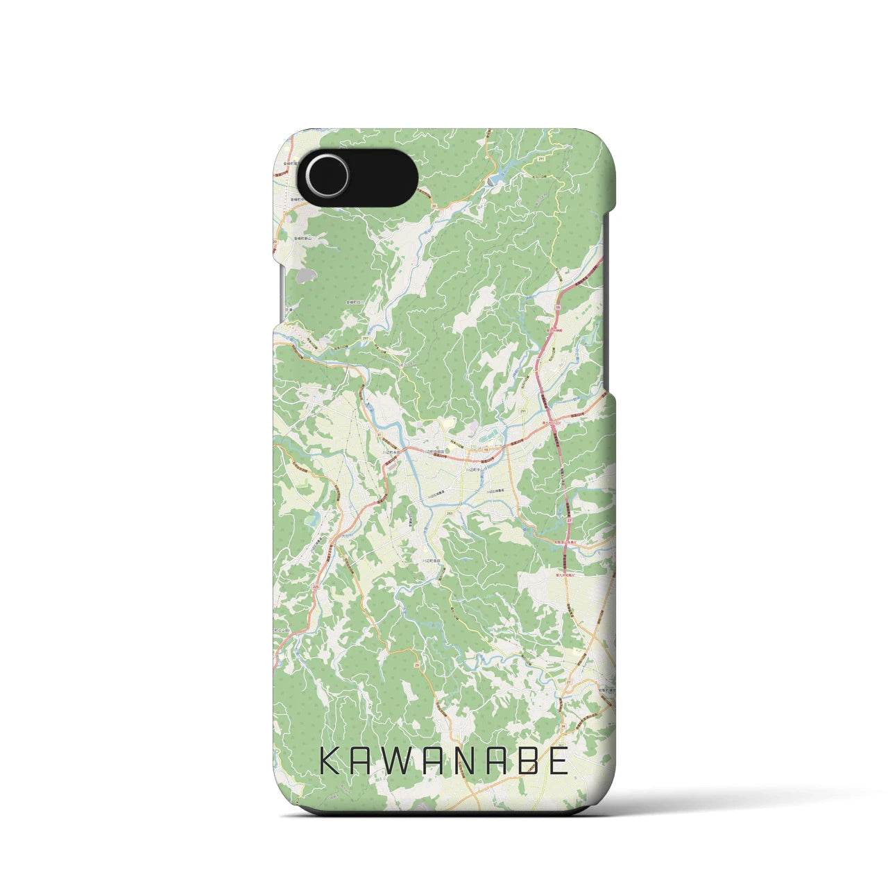 【川辺（鹿児島県）】地図柄iPhoneケース（バックカバータイプ）