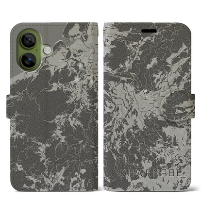 【川辺（鹿児島県）】地図柄iPhoneケース（手帳タイプ）