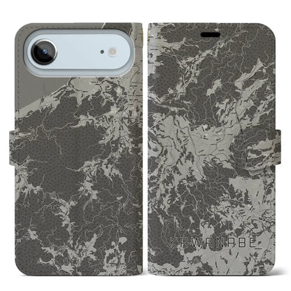 【川辺（鹿児島県）】地図柄iPhoneケース（手帳タイプ）