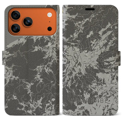 【川辺（鹿児島県）】地図柄iPhoneケース（手帳タイプ）