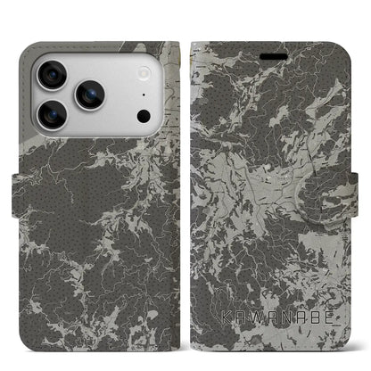 【川辺（鹿児島県）】地図柄iPhoneケース（手帳タイプ）