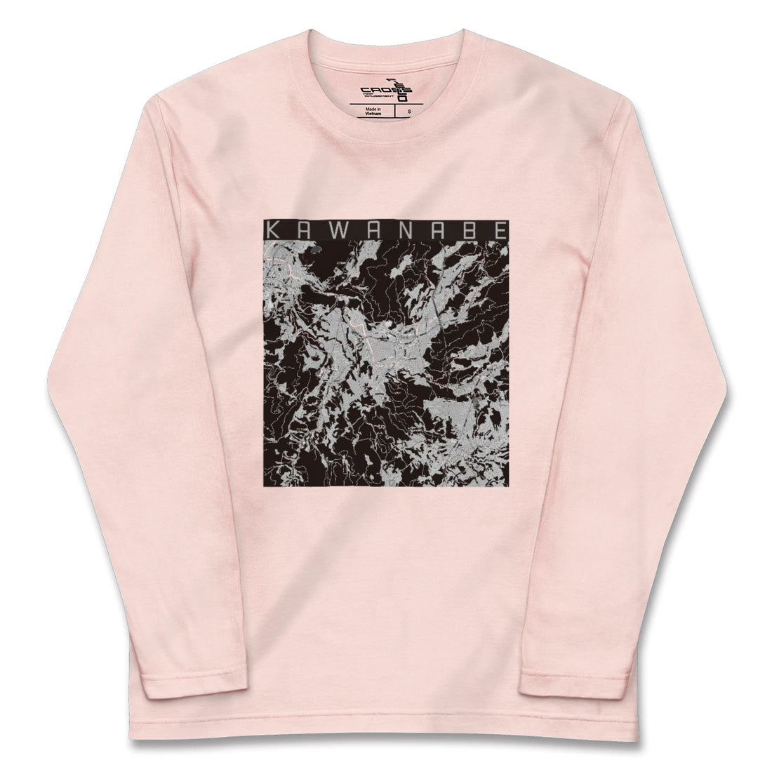 【川辺(鹿児島県)】地図柄ロングスリーブTシャツ