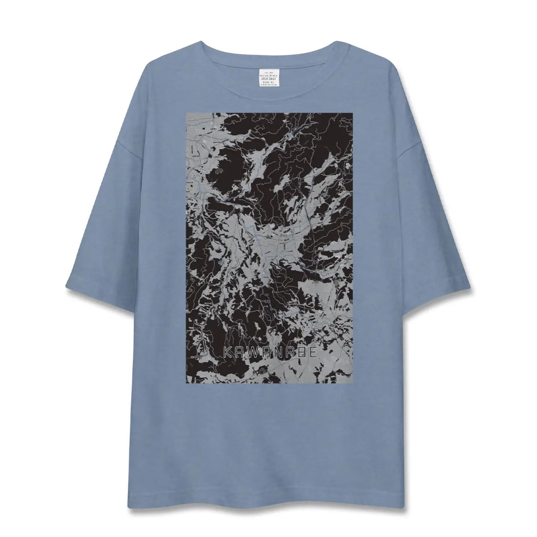 【川辺（鹿児島県）】地図柄ビッグシルエットTシャツ