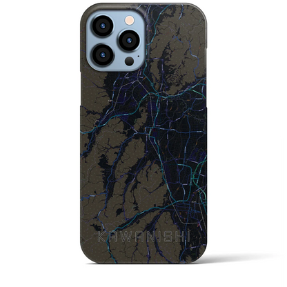 【川西（山形県）】地図柄iPhoneケース（バックカバータイプ）