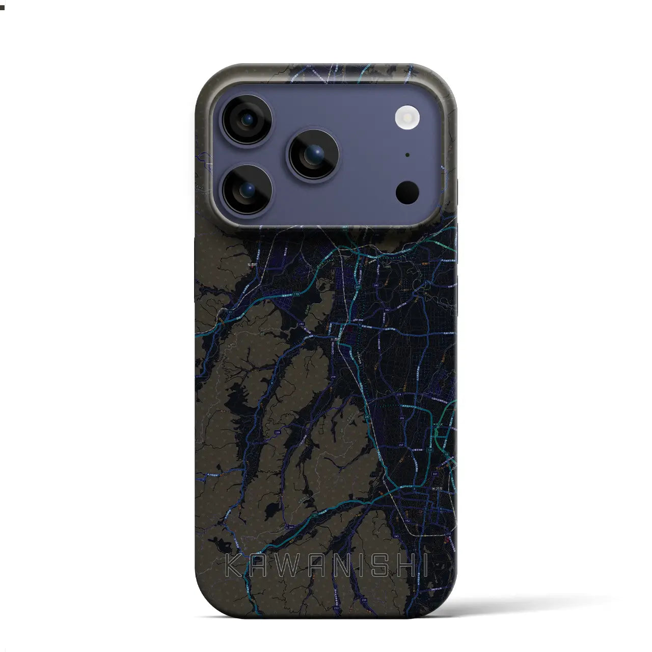 【川西（山形県）】地図柄iPhoneケース（バックカバータイプ）