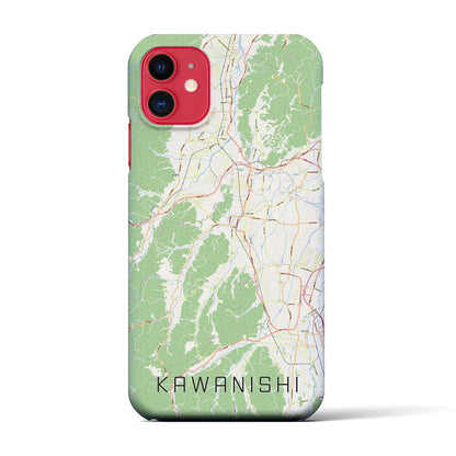 【川西（山形県）】地図柄iPhoneケース（バックカバータイプ）