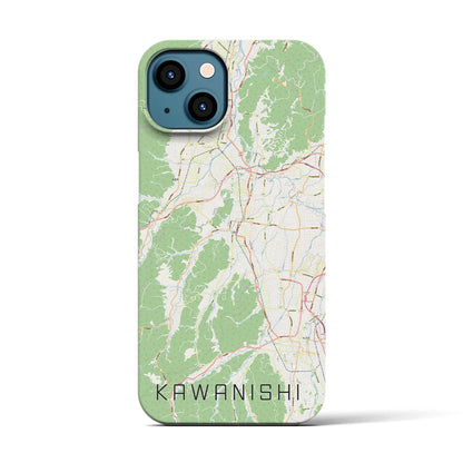 【川西（山形県）】地図柄iPhoneケース（バックカバータイプ）