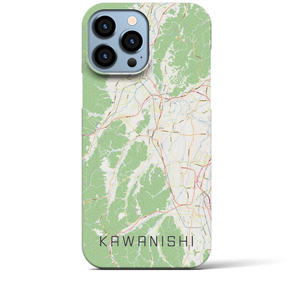 【川西（山形県）】地図柄iPhoneケース（バックカバータイプ）