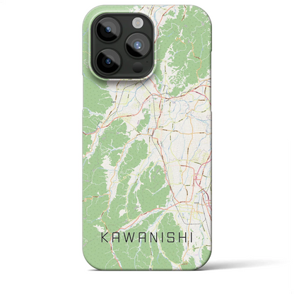【川西（山形県）】地図柄iPhoneケース（バックカバータイプ）