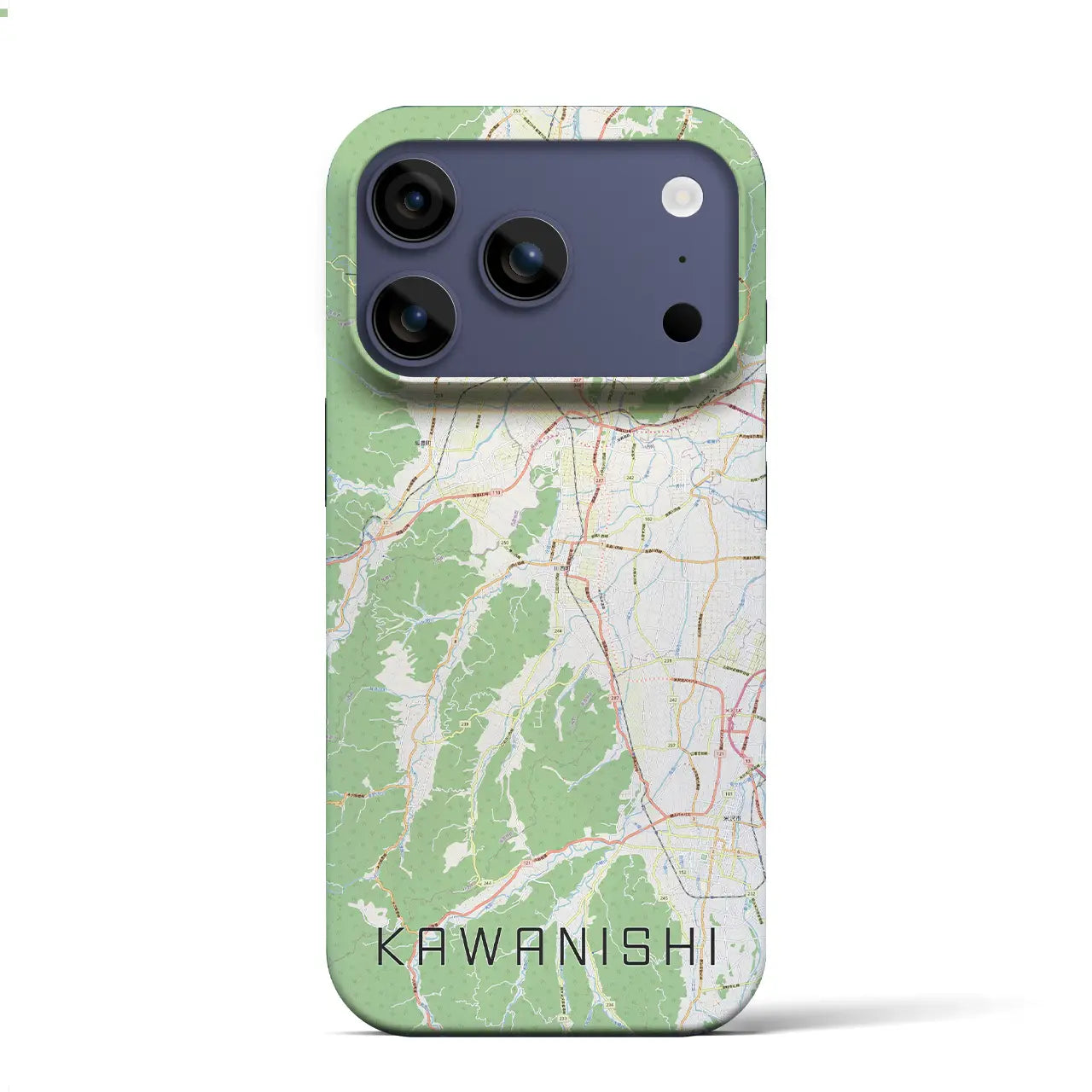 【川西（山形県）】地図柄iPhoneケース（バックカバータイプ）