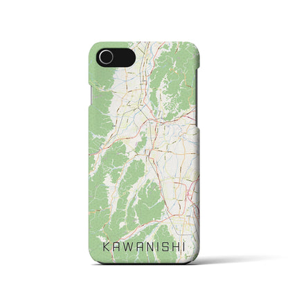 【川西（山形県）】地図柄iPhoneケース（バックカバータイプ）