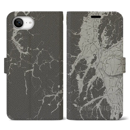 【川西（山形県）】地図柄iPhoneケース（手帳タイプ）