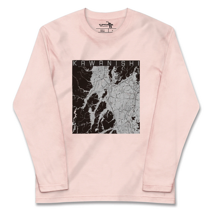 【川西（山形県）（山形県）】地図柄ロングスリーブTシャツ