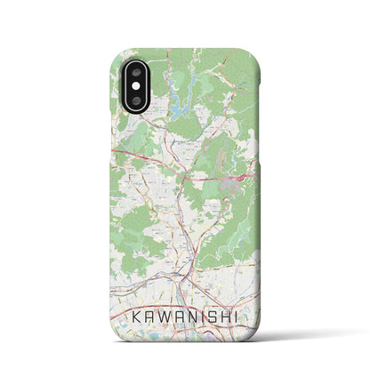 【川西（兵庫県）】地図柄iPhoneケース（バックカバータイプ）