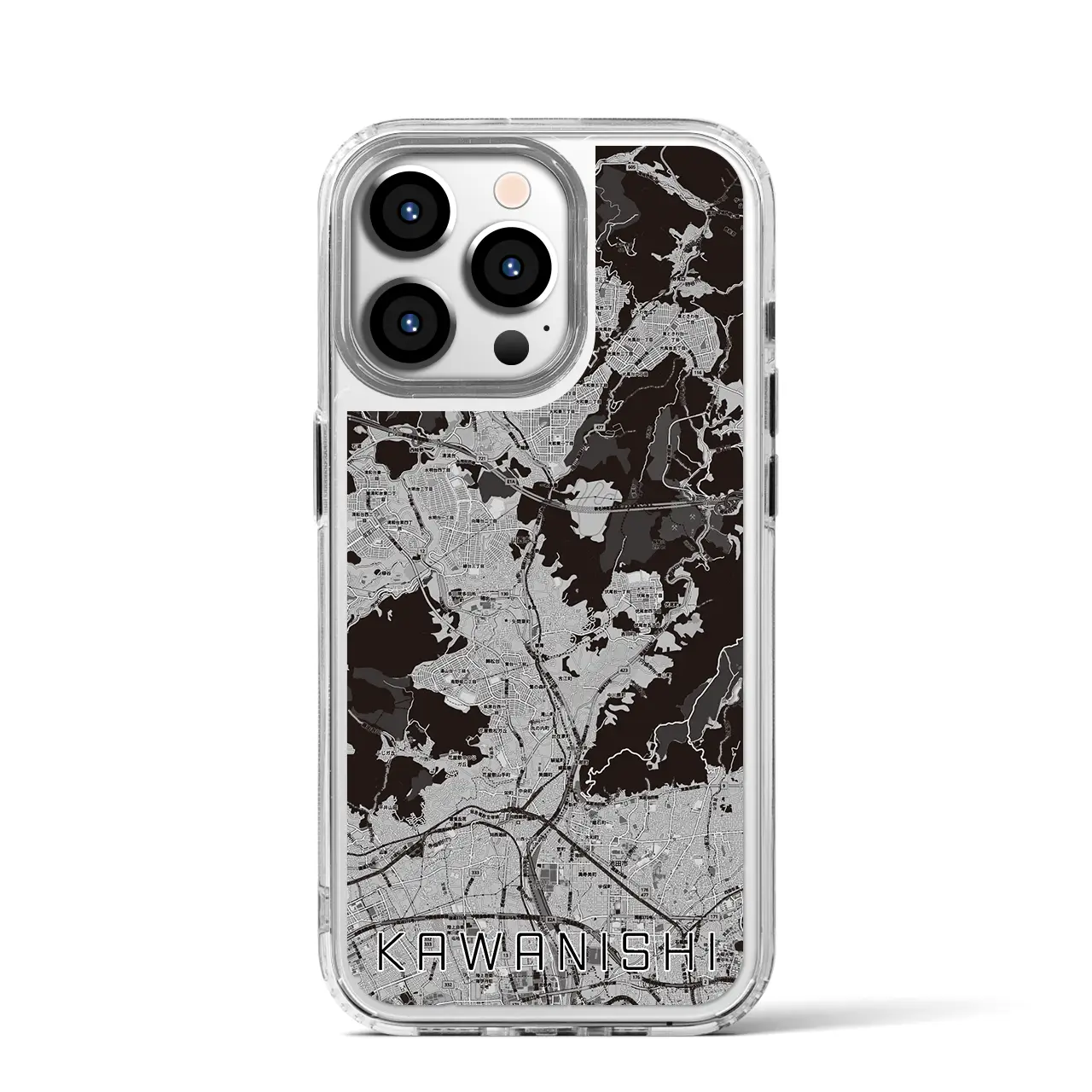 【川西（兵庫県）】地図柄iPhoneケース（MagSafeタイプ）