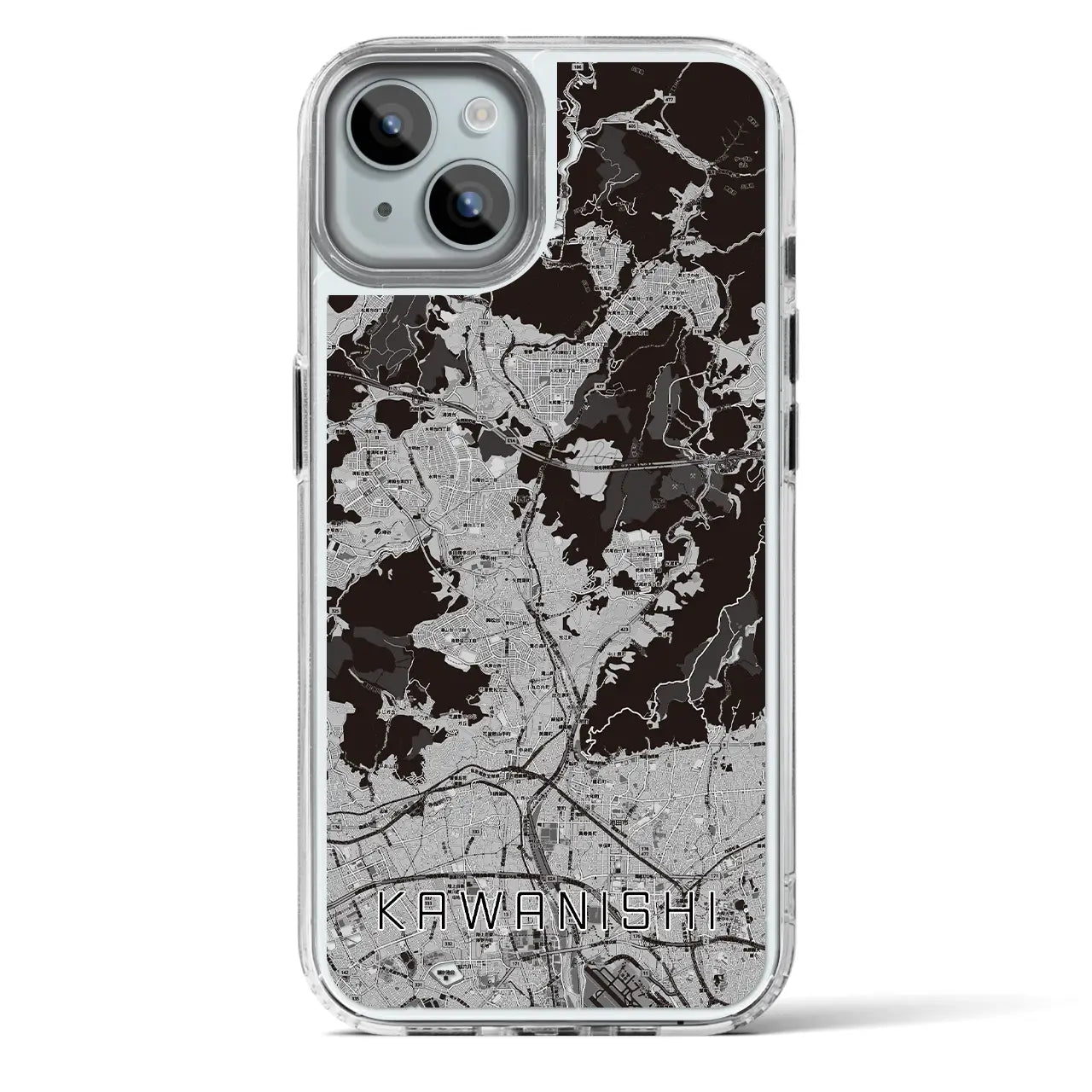 【川西（兵庫県）】地図柄iPhoneケース（MagSafeタイプ）