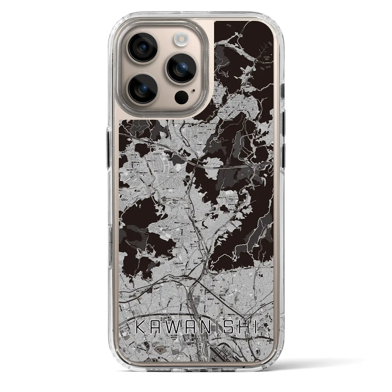 【川西（兵庫県）】地図柄iPhoneケース（MagSafeタイプ）