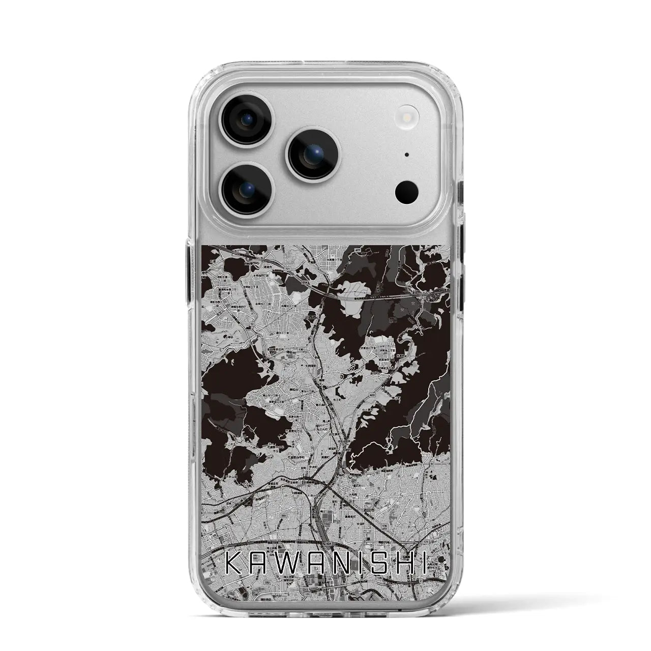 【川西（兵庫県）】地図柄iPhoneケース（MagSafeタイプ）