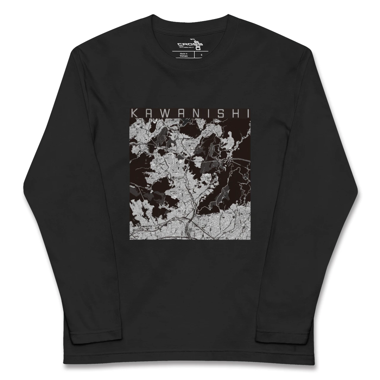 【川西（兵庫県）】地図柄ロングスリーブTシャツ