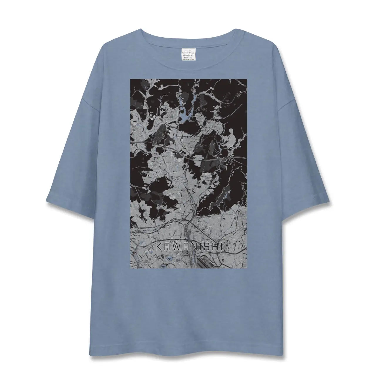 【川西（兵庫県）】地図柄ビッグシルエットTシャツ