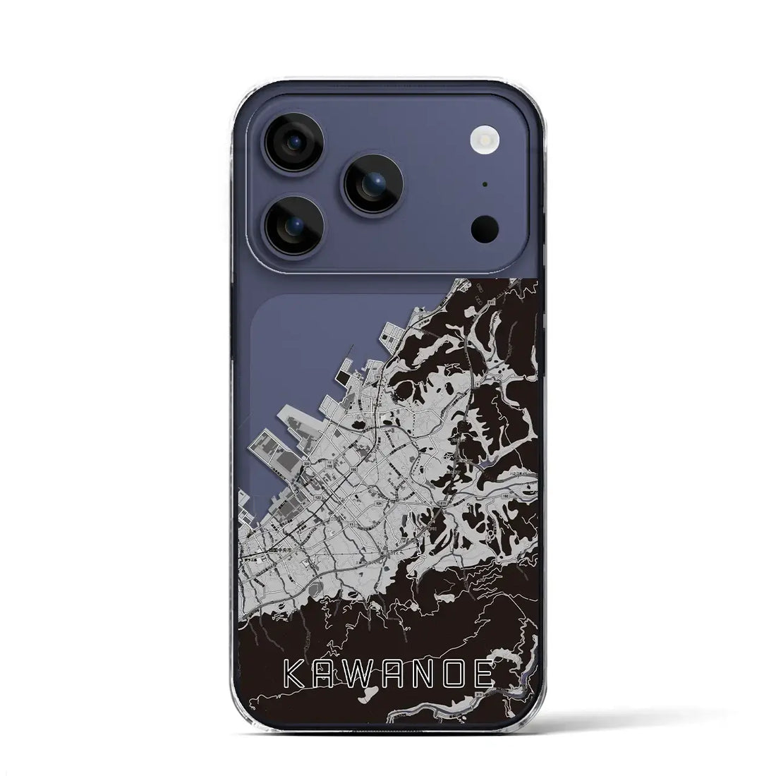 【川之江（愛媛県）】地図柄iPhoneケース（クリアタイプ）